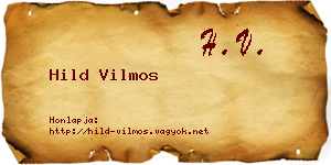 Hild Vilmos névjegykártya